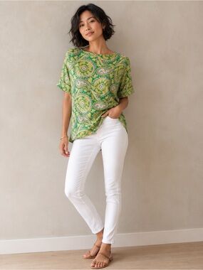Ralph Lauren Green Paisley Short Sleeve Tee